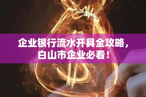 企业银行流水开具全攻略,白山市企业必看!