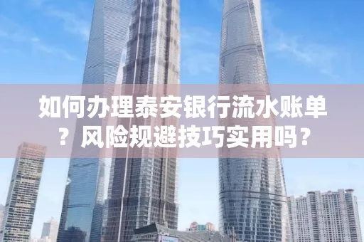 如何办理泰安银行流水账单?风险规避技巧实用吗?