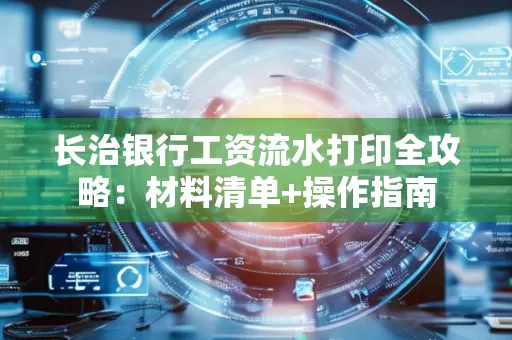 长治银行工资流水打印全攻略:材料清单+操作指南