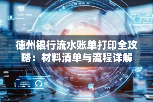 德州银行流水账单打印全攻略:材料清单与流程详解