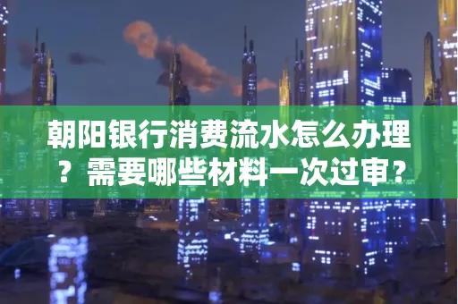 朝阳银行消费流水怎么办理?需要哪些材料一次过审?