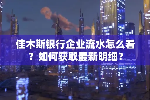 佳木斯银行企业流水怎么看?如何获取最新明细?