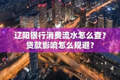 辽阳银行消费流水怎么查？贷款影响怎么规避？