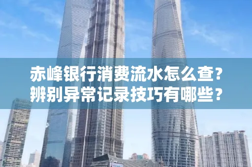 赤峰银行消费流水怎么查?辨别异常记录技巧有哪些?