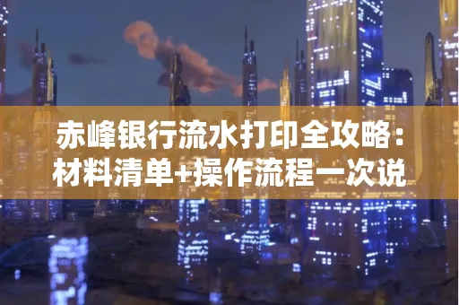 赤峰银行流水打印全攻略:材料清单+操作流程一次说清