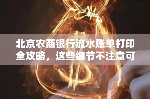 北京农商银行流水账单打印全攻略,这些细节不注意可能白跑一趟