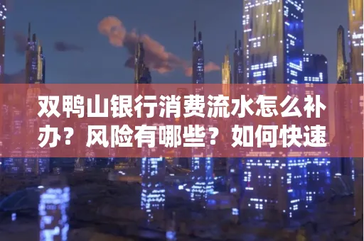 双鸭山银行消费流水怎么补办?风险有哪些?如何快速处理?