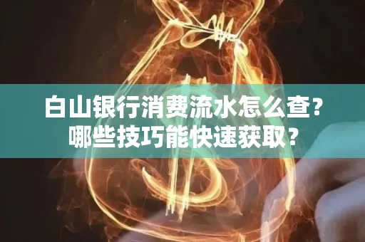 白山银行消费流水怎么查?哪些技巧能快速获取?