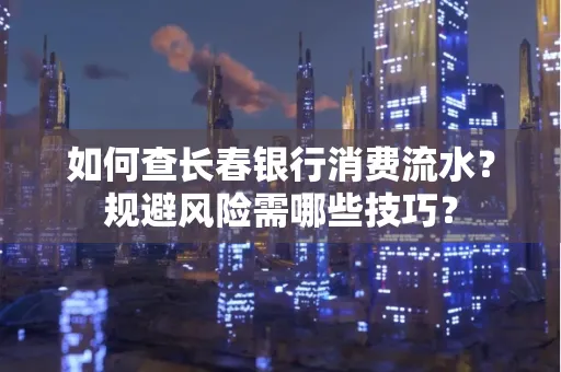 如何查长春银行消费流水?规避风险需哪些技巧?