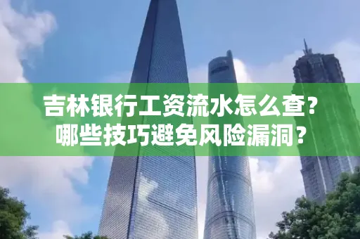 吉林银行工资流水怎么查?哪些技巧避免风险漏洞?