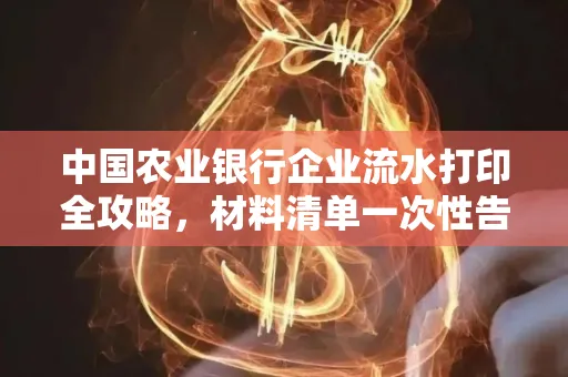 中国农业银行企业流水打印全攻略,材料清单一次性告诉你